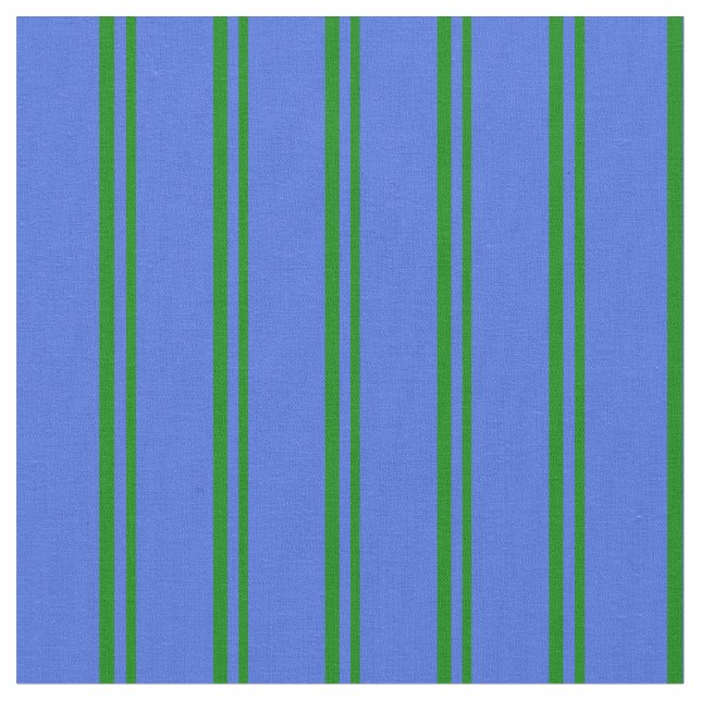 Tissu Lignes bleues vertes et royales (Fermer)