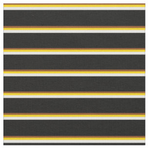 Tissu Lignes Brown, jaunes, blanches et noires