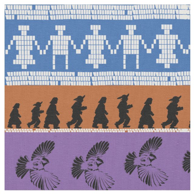 Tissu Lignes cherokee (Fermer)