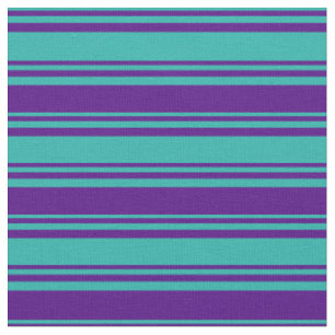 Tissu Lignes couleur verte et indigo de la mer claire