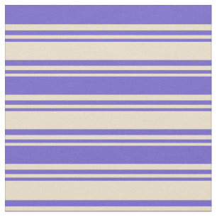 Tissu Lignes de couleur bleu tan et ardoise