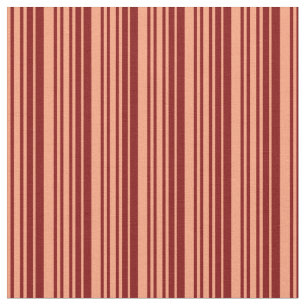 Tissu Lignes de couleur Saumon clair et marron