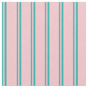 Tissu Lignes de couleur verte et rose de la mer claire