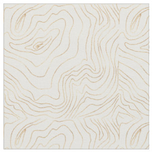 Tissu Lignes d'or moderne Design minimaliste main dessin