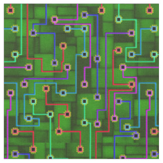 Tissu Lignes et noeuds - Circuits