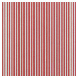 Tissu Lignes gris clair et rouge