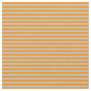 Tissu Lignes gris et orange foncé