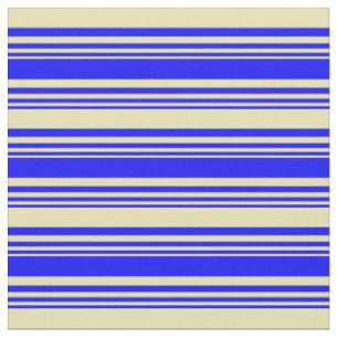 Tissu Lignes/Motif de bandes bleues et bronzées