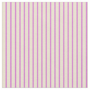 Tissu Lignes/rayures de beige et d'orchidée Motif