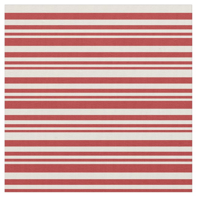 Tissu Lignes rouges et beiges (Fermer)