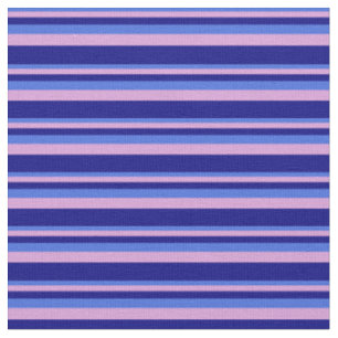 Tissu Lignes Royal Bleues, Plums et Bleues