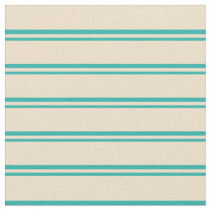 Tissu Lignes vert de la mer claire et de couleur bronze