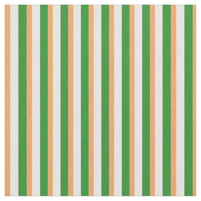 Tissu Lignes vertes Brown, Crème à la menthe et Forêt (Fermer)
