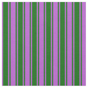 Tissu Lignes vertes foncées et orchidées