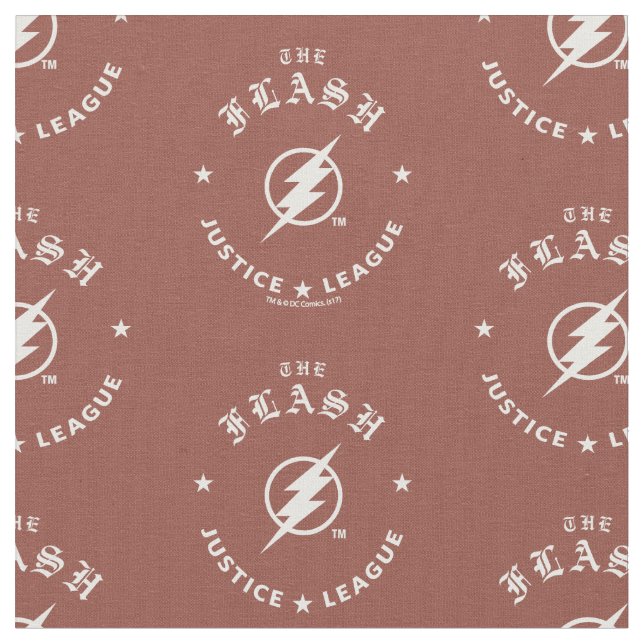 Tissu Ligue de Justice | L'Emblème Flash Retro Lightning (Fermer)