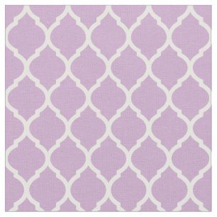 Tissu Lilac Purple Marocain Quatrefoil