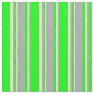 Tissu Lime, Gris foncé et Motif à linge de couleur Tan
