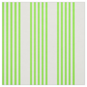 Tissu Lime vert et blanc cinq bandes motif