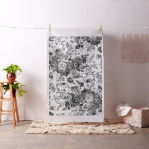 Tissu Linge de piscine botanique Vintage Floral Toile