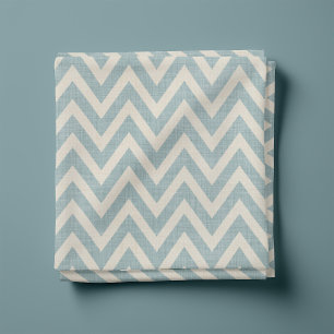 Tissu Linge rustique Beige et bleu Chevron