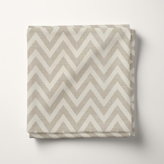 Tissu Linge rustique Beige et Taupe Chevron (Créateur téléchargé)