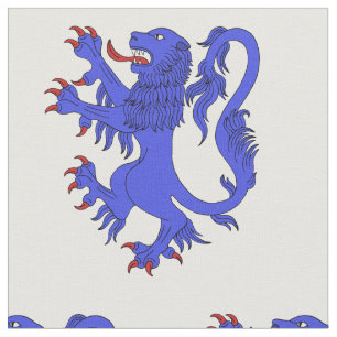 Tissu Lion Rampant Azure