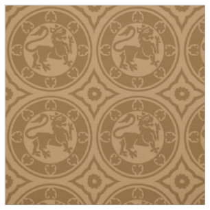 Tissu Lions médiévaux, Caramel brûlé
