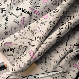 Tissu Liste de cheveux Texte et outils Pink2 ID749