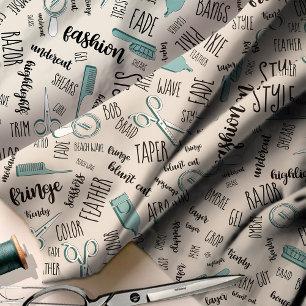 Tissu Liste de cheveux Texte et outils Turquoise1 ID749