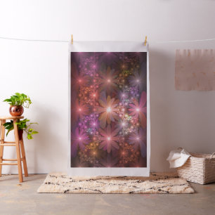 Tissu Lit De Fleurs Coloré brillant Abstrait Fractage Ar