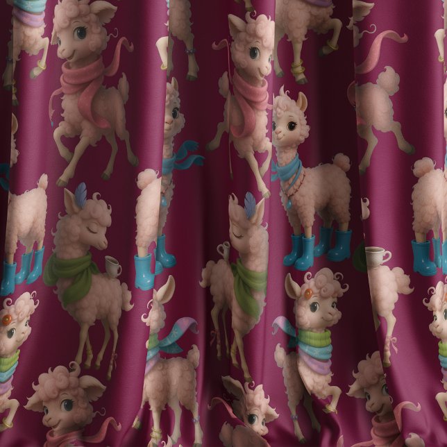 Tissu Llamas rose élégant (Créateur téléchargé)