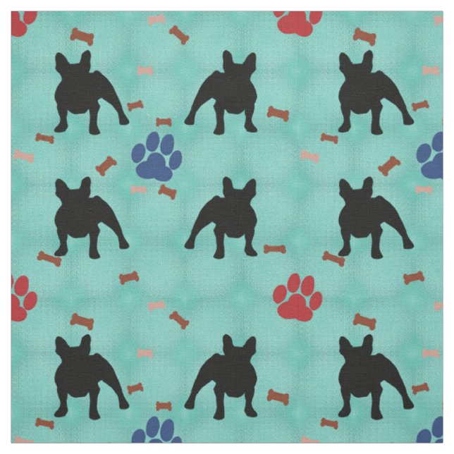 Tissu L'Ombre des Bulldog Français (Échantillon)