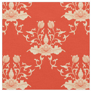 Tissu Lotus | Style floral de la Chinoiserie