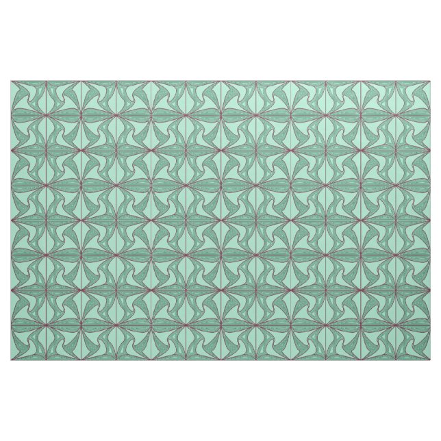 Tissu Lotus vert (Fat Quarter)