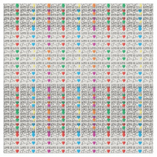 Tissu LOVE est LOVE égalité citation dans les couleurs a