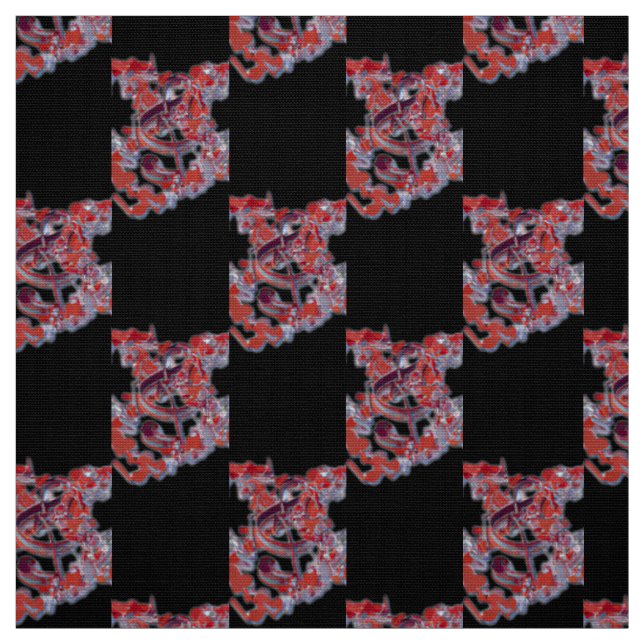 Tissu Love Heart Music Symbole Motif (Échantillon)