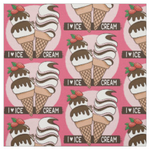 Tissu Lover crème glacée couleur personnalisée