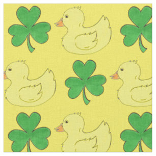 Tissu Lucky Duck St. Patrick's Day Rubber Ducky Shamrock