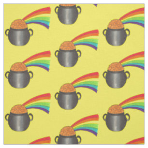 Tissu Lucky Pot of Gold Rainbow St. Patrick's Day