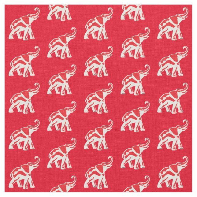 Tissu Lucky Red Elephant (Fermer)