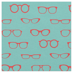 Tissu Lunettes rétro Optométriste Opticien mignon Rouge