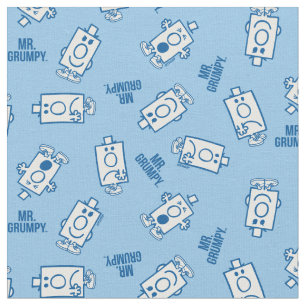 Tissu M. Grumpy   Blue Emotion Toss Motif