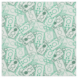 Tissu M. Grumpy   Nom vert et Motif de caractères