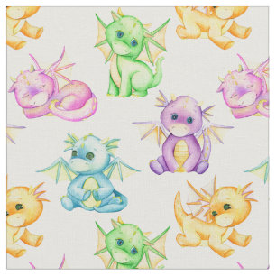 Tissu Magical Dragon Dreams Baby shower Fabric