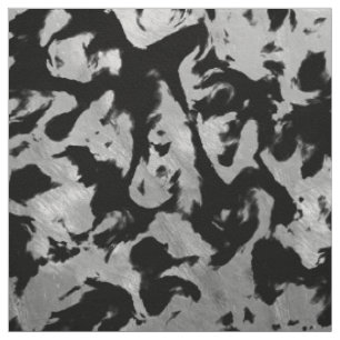 Tissu Magie Abstraite - Noir argenté