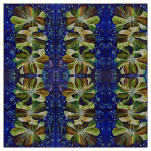 Tissu Magnifiques Fleurs de Delphinium Peint à la main M