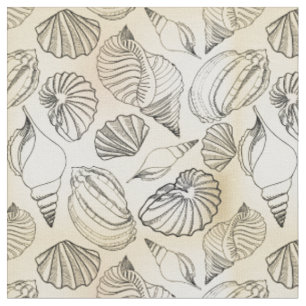 Tissu Maison de plage coquillages Nautique