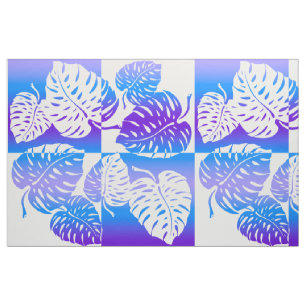 Tissu Makua Monstera Tropical Hawaiian Striped Blend