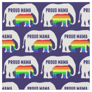 Tissu Maman gay pride Fier Mama Elephant Arc-en-ciel LGB