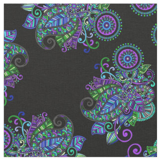 Tissu Mandala de paon